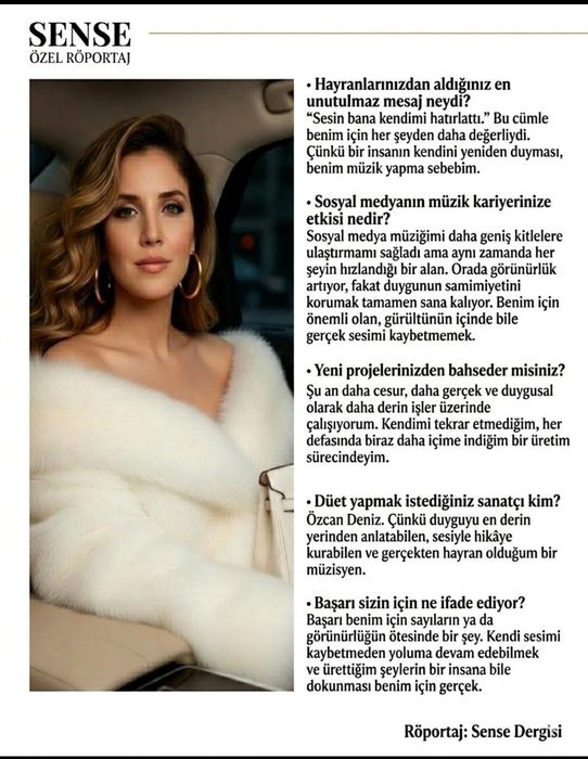 Sense Dergisi Başak Arslan özel röportaj ikinci sayfa